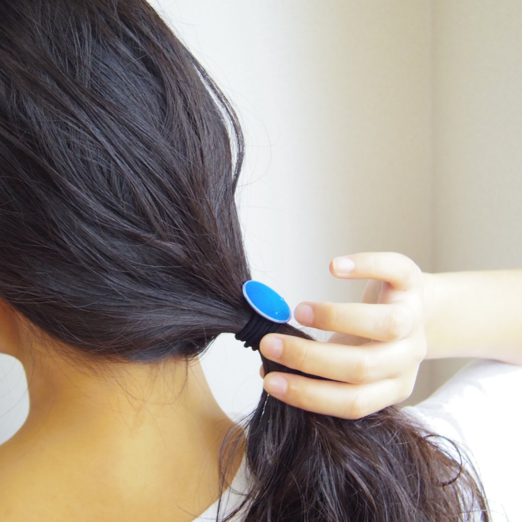 ヘアゴムのオススメな付け方①