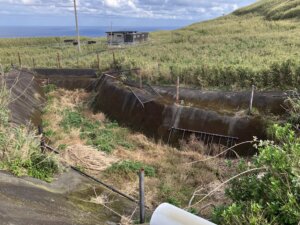 青ヶ島、台風の爪痕